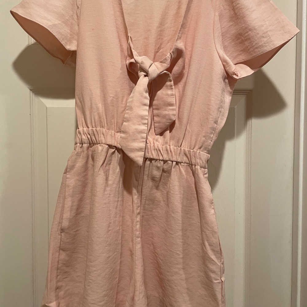 Pink Tie-Back Romper